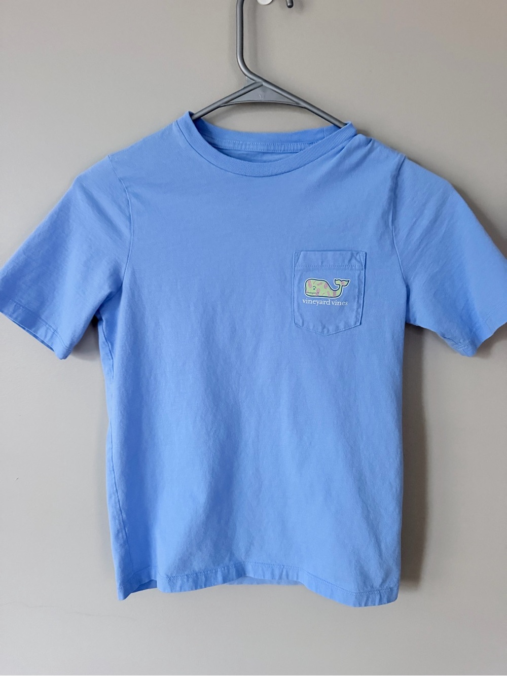 Vineyard Vines Light Blue Pineapple Whale Pocket T-Shirt